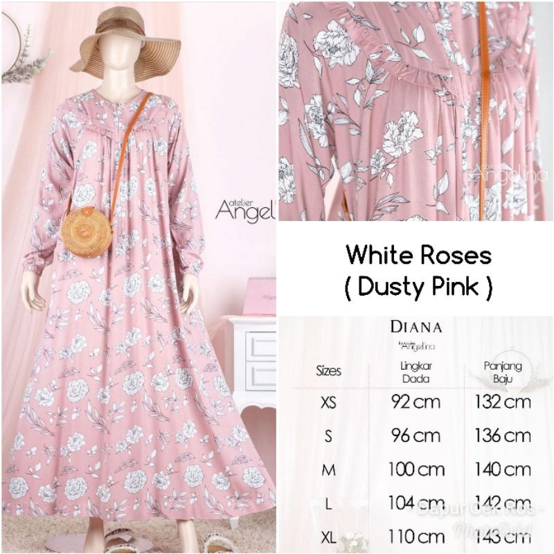DIANA DRESS WHITE ROSE BY ATELIER ANGELINA