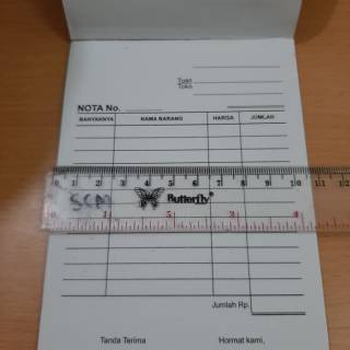 Buku nota kontan kecil HVS 1 ply excelindo (nota 1 rangkap