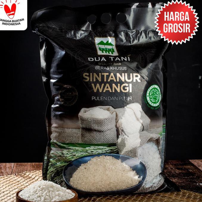 

BERAS- BERAS DUA TANI PANDAN WANGI SINTANUR 5 KG -UNGGULAN.