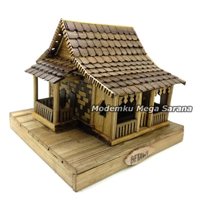 Miniatur Rumah Adat Betawi Dari Bambu