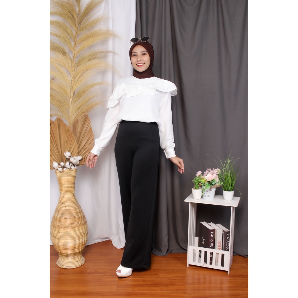 BEFAST - ZRX OOTD Wanita Blouse HUDA / Narina Blouse / Blouse Perempuan / Atasan Lengan Panjang / Blouse Terlaris / Blouse Banyak Warna / Blouse Polos Formal / Termurah