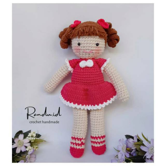 Boneka Anak Perempuan Rajut Handmade Amigurumi