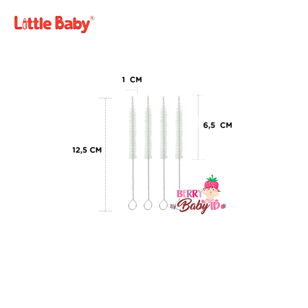 Little Baby 4 pcs Nipple Brush Sikat Dot Botol Bayi Berry Mart