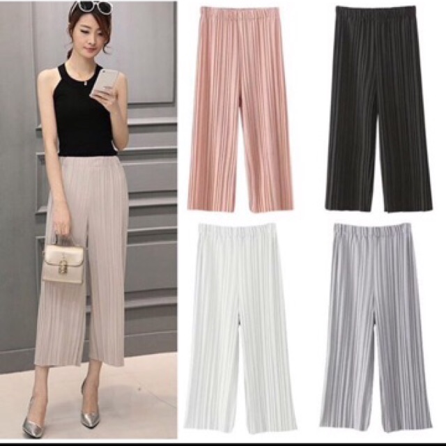Big promo celana kulot plisket 7 8 premium import Big promo celana kulot plisket 7 8 premium import