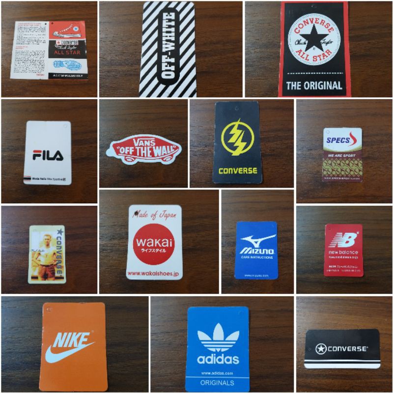 20 Pcs Label Hangtag Lockpin Sepatu Semua Merk
