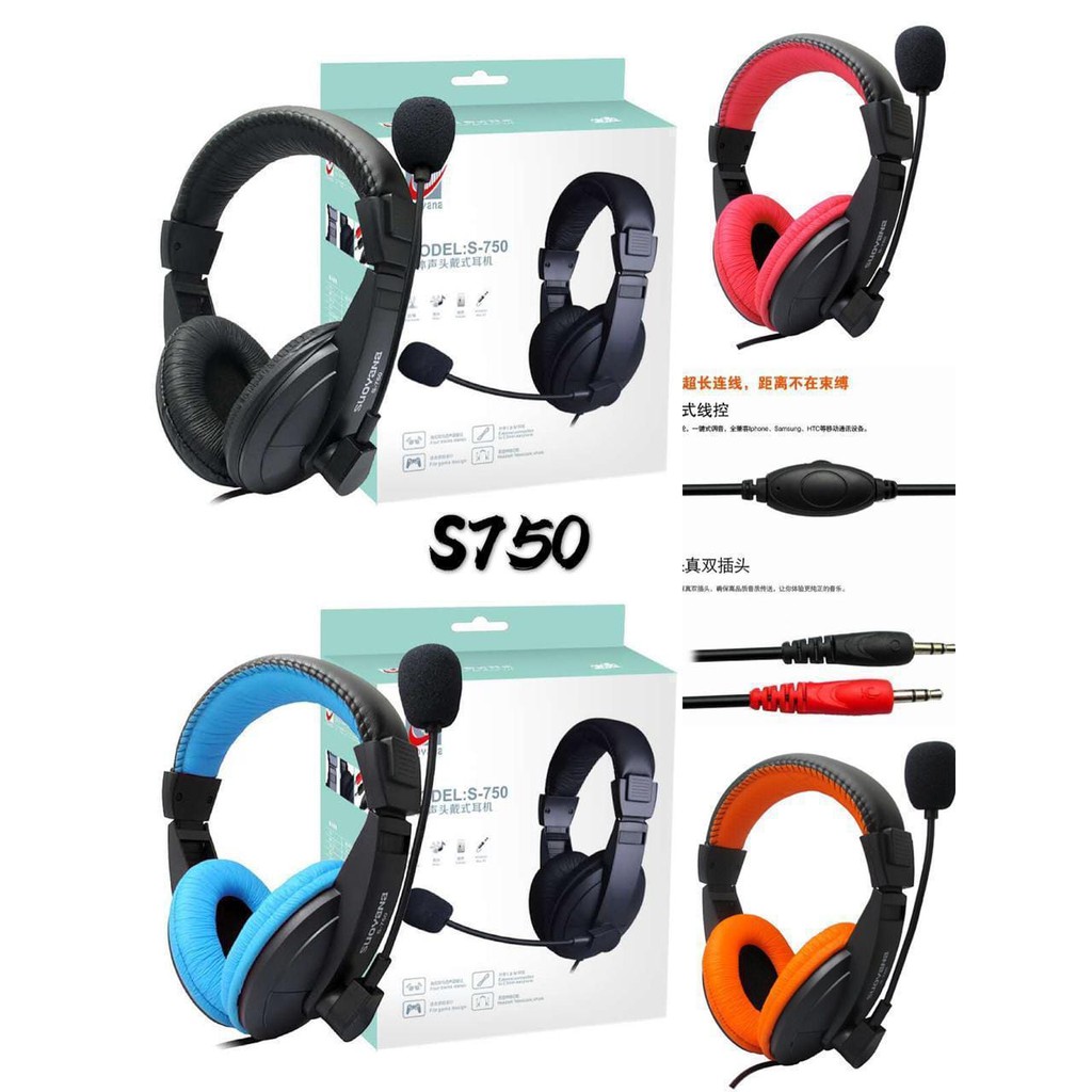 HEADSET BANDO GAMING S750 PUBG PLUS MIC  BISA BUAT TELPON