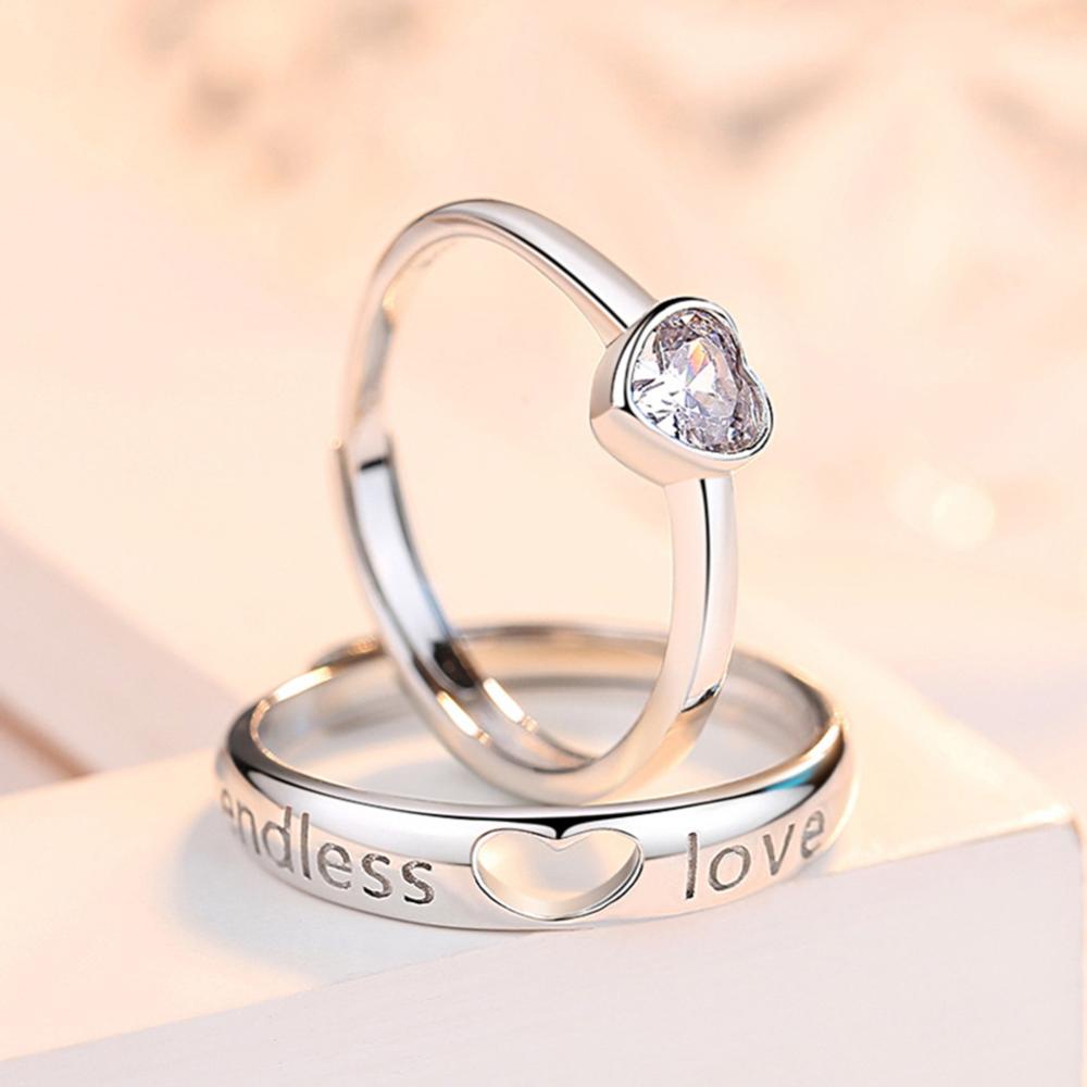 Timekey Cincin Nikah Desain Hati Hollow Simple Unik Untuk Pasanganpriawanita A1K9