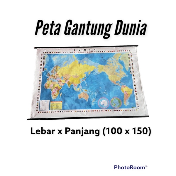 

Peta Dunia Gantung 100 x 150 Cm (Besar)