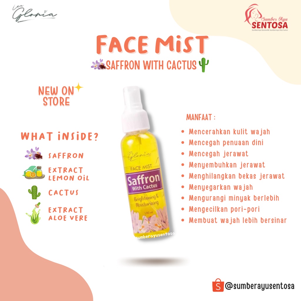 LEA GLORIA FACE MIST SAFFRON WITH CACTUS 100ML