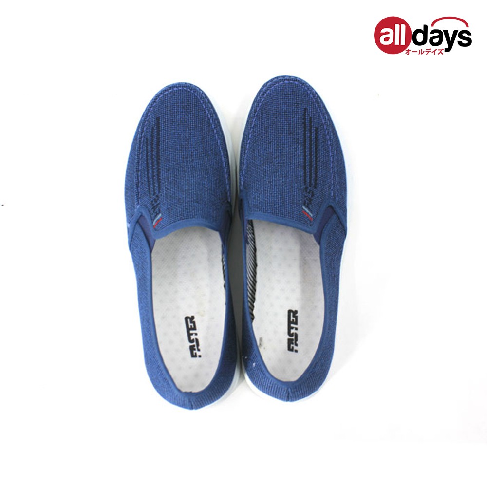 Faster Sepatu Sneakers Slip On Kanvas Import  Pria 1036 Size 39-43