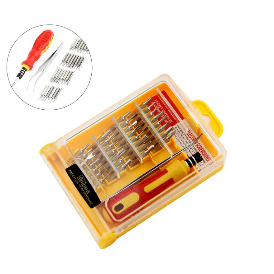 #LC-Tools Obeng Set 32 in 1 + Pinset Model Kotak Obeng Mini