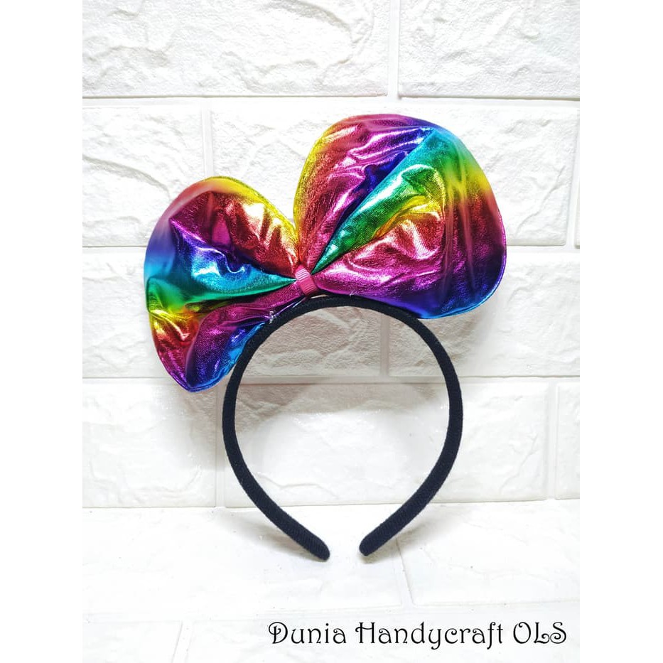 Bando Mickey Rainbow Bando Manis Lucu Mickey Mouse Fashion