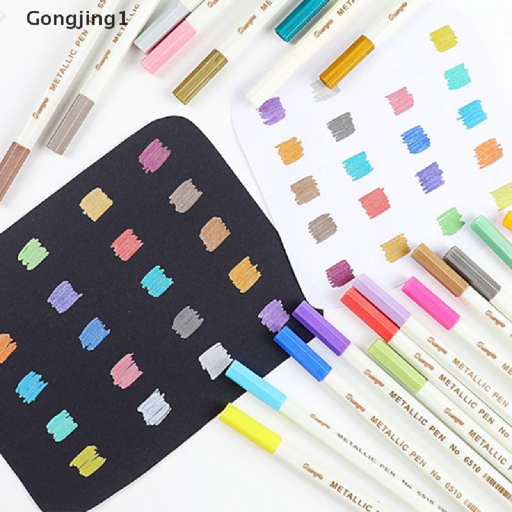 Gongjing1 Pen Marker Akrilik Premium 20 Warna Untuk Menulis Di Batukaca