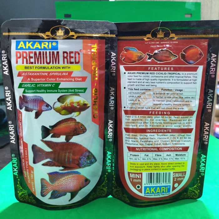 AKARI PREMIUM RED CICHLID-TROPICAL (1MM)