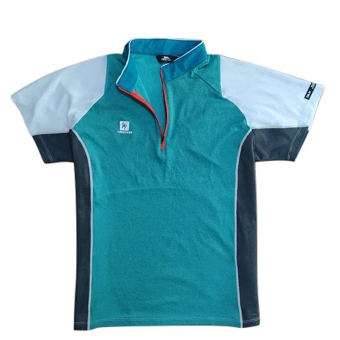 KAOS GUNUNG TRESPASS OUTDOOR HIKING ATASAN PRIA WANITA HIJAU POLOS KASUAL CASUAL RINJANI CIREMAI SEM