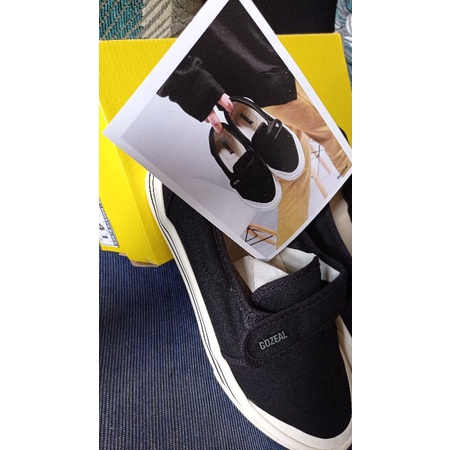 sepatu slip on gozeal nagato black