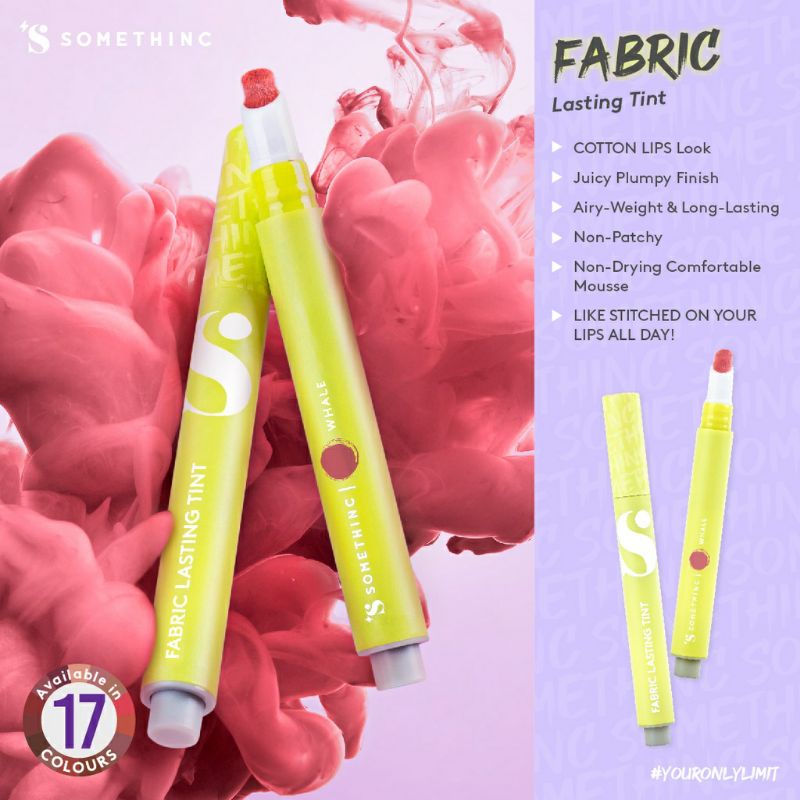 SOMETHINC FABRIC LASTING TINT - LIP TINT NATURAL VEGAN FRIENDLY LIP TINT WATERPROOF LONG LASTING LIP