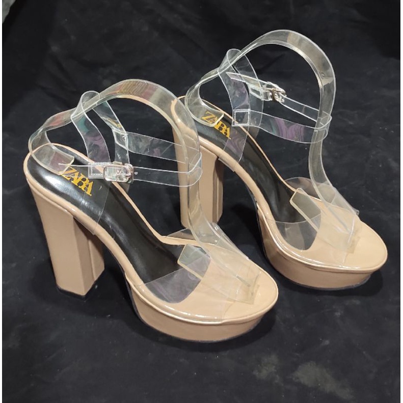 high heels 13 cm mika tali mika transparan