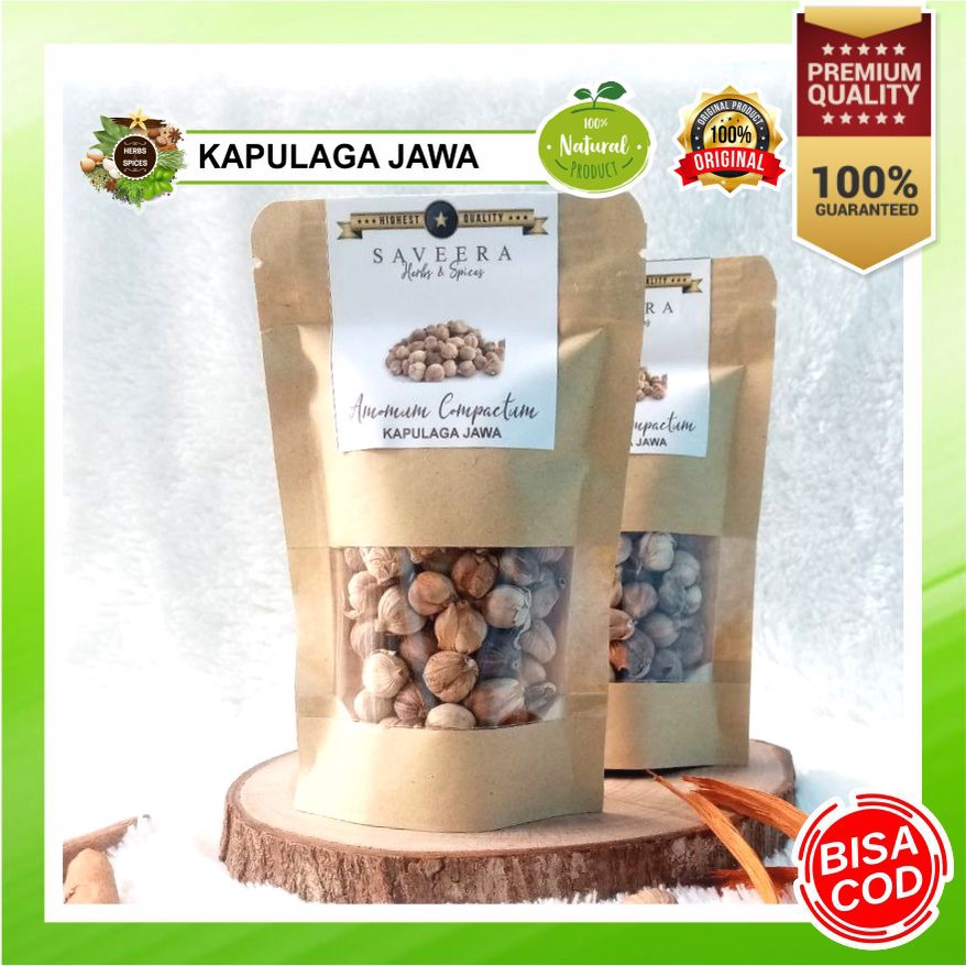 

KAPULAGA / KAPULAGA JAWA / KAPOLAGA KERING / CARDAMOM KAPOL uk. Pouch HEMAT & PRAKTIS , 100% ASLI REMPAH JSR KUALITAS PREMIUM