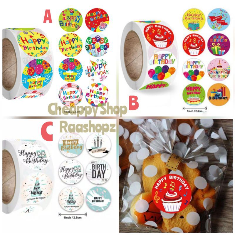 

Satuan Stiker Happy Birthday Sticker HBD Ultah Stiker Ulang Tahun Stiker Souvenir Ultah Stiker Box