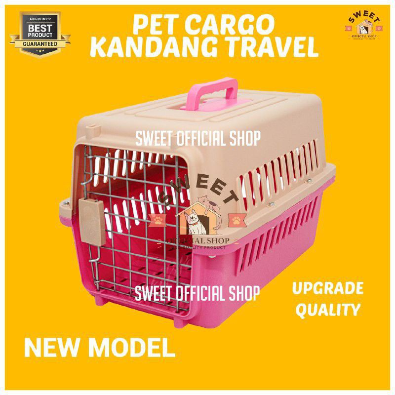 Jual Pet Cargo / Pet Carrier FREE Tray Kandang dan Pasir Gumpal 5kg