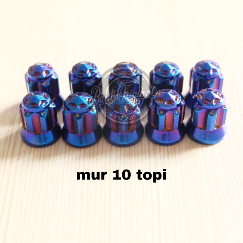 mur probolt new model blue head kop m6 drat 10 mio supra wave mur topi drat 10 belimbing