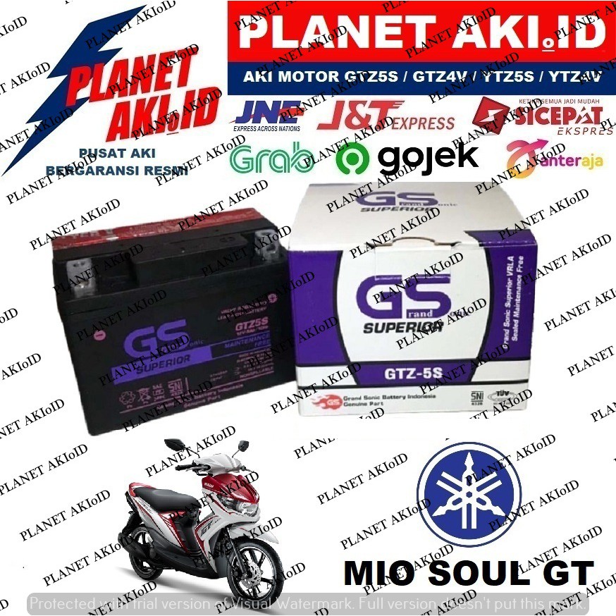 Aki Motor Yamaha Mio Soul GT GTZ5S Accu Kering MF