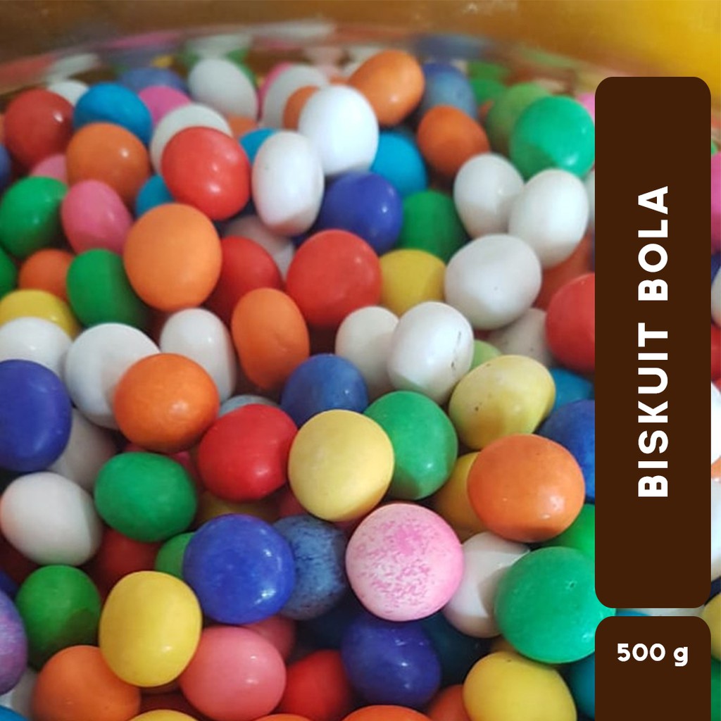 

Kuker Bola Pelangi 500gr | Biskuit Bola | Biskuit Bola Pelangi