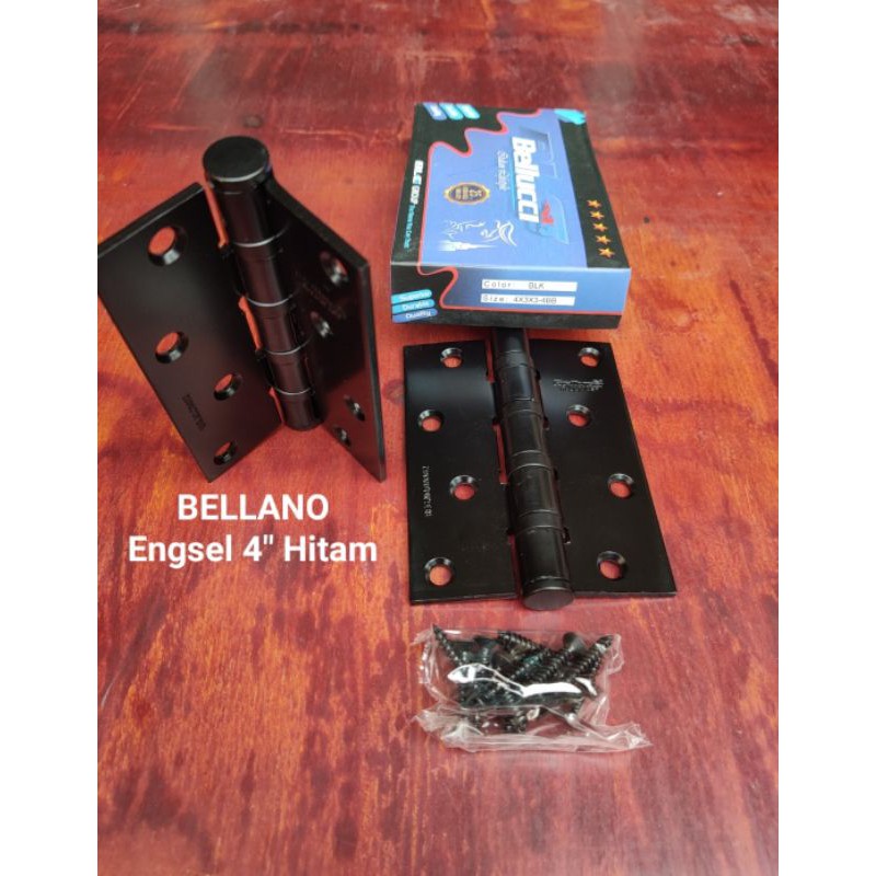 Engsel pintu ukuran 4 inch warna hitam