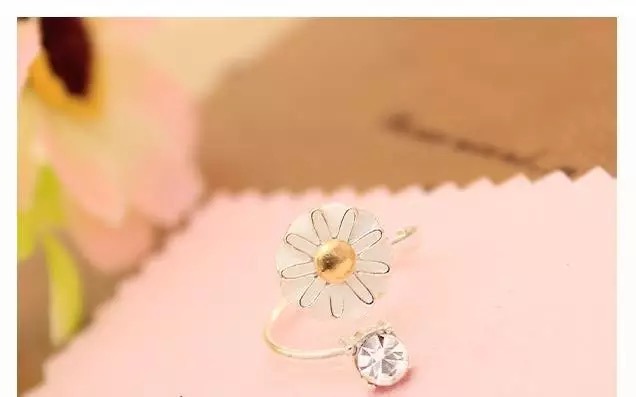 MORYMOSHI C07 Cincin Wanita Bunga Berlian Fashion Wanita Korea Murah