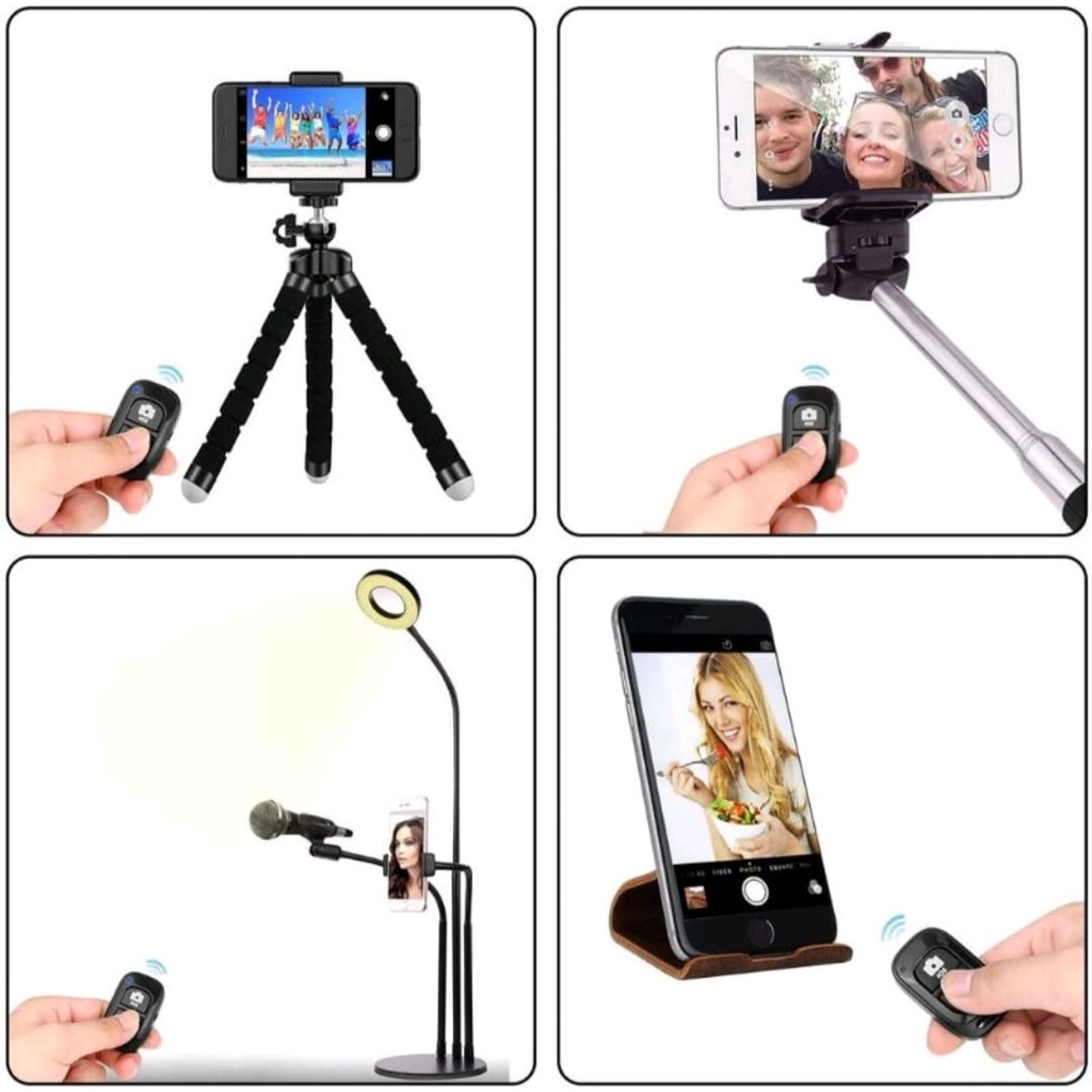 Remote Selfie Bluetooth Kamera Android IOS Remote Selfi HP Remot Tongsis Peralatan Selfie Remote Shutter Wireless Camera