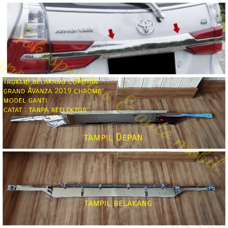 Truklid List bagasi belakang grand new Avanza Xenia 2019-2021 chrome model ganti