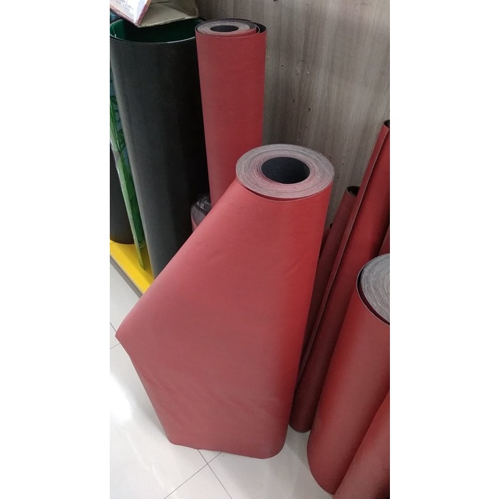 Karpet talang Air Merah Hitam Tebal Atap Alas Kandang 50 90 110 cm - 50 cm