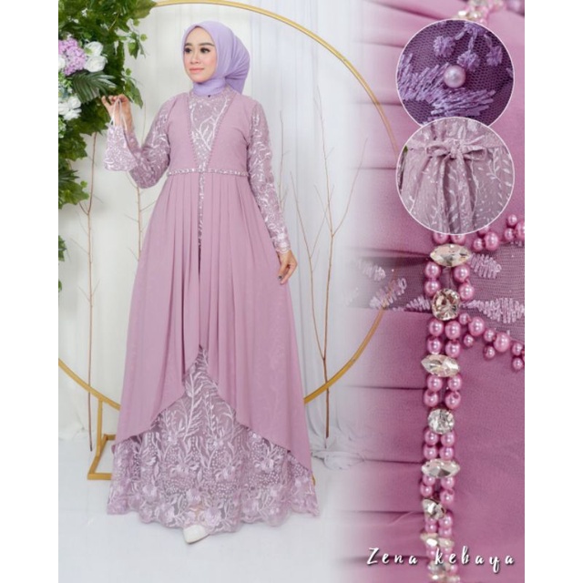 GAMIS PAYET MAURA GAMIS PESTA BAHAN TILLE KOMBINASI CERUTY