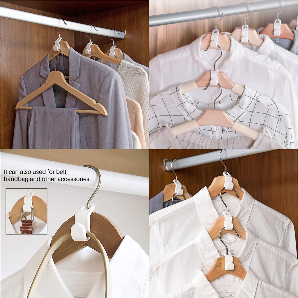 Gantungan baju pakaian Hook Pengait sambungan hanger Kait plastik Clothes Hanger Connector Hooks - 1 pcs