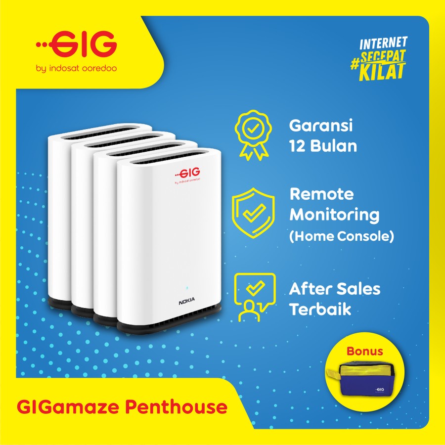 GIGamaze Penthouse Wifi Repeater Smart Mesh Wi-Fi 4 Unit Nokia Beacon