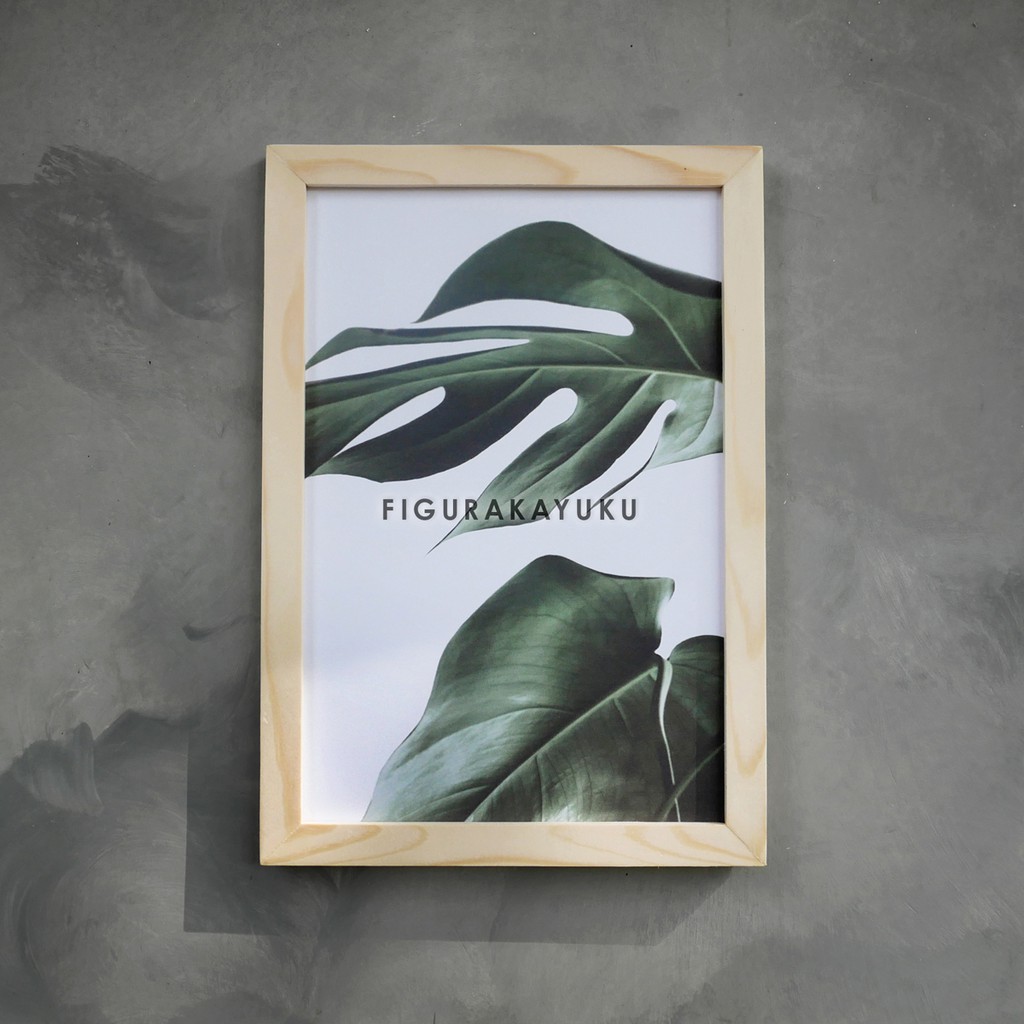 Figura Kayu / Figura Foto / Frame Foto / Hiasan Dinding / Jati Belanda / 8R Plus 20 x 30 Cm