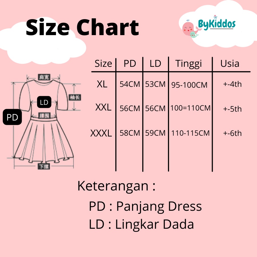 ByKiddos - DRESS BLESSING STAR PDK EBV Baju Dress Anak Perempuan Import 4 - 6 Tahun