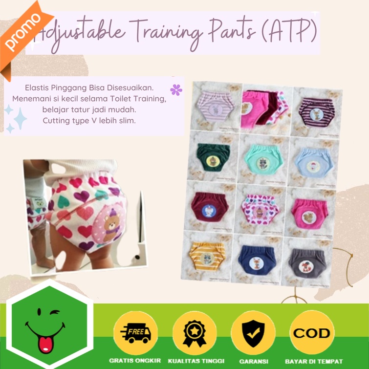[ BISA COD ] ATP Training Pants Cuddle me celana toilet training cuddleme | adjustable training pant