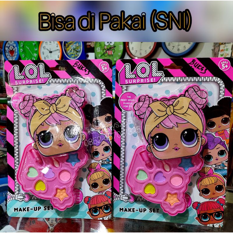 Mainan Makeup Rias Make Up Dandan Anak Bisa di pakai Asli SNI Besar LOL Gincu Lipstick