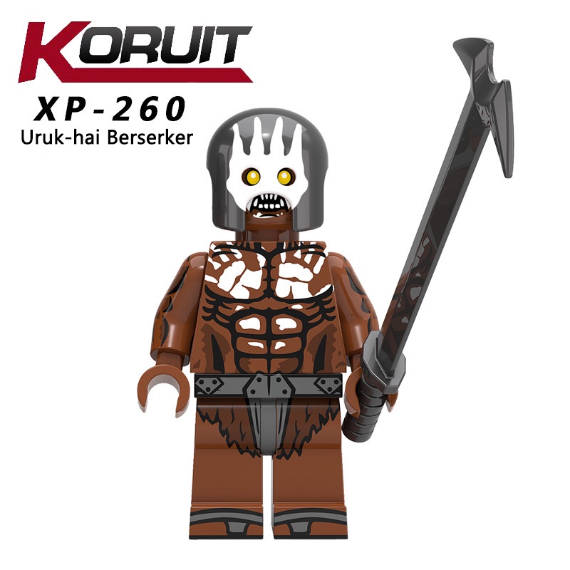 Lord of The Rings Minifigures Uruk-hai Phalanx Commander Heavy Crossbowman Middle Earth Tokoh Tentara Abad Pertengahan