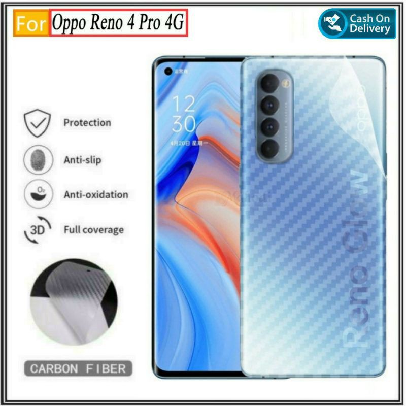 Back Skin Carbon Reno 4 Pro- Skin Carbon Reno 4 Pro