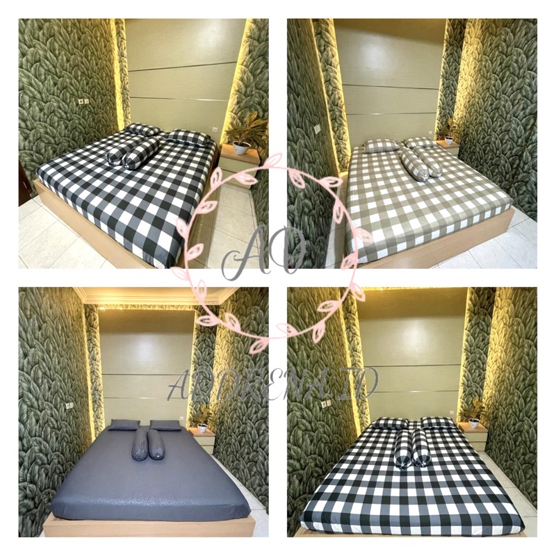 SPREI/SEPRAI HOMEMADE KOTAK AESTETIC POLOS UK 120 160 180