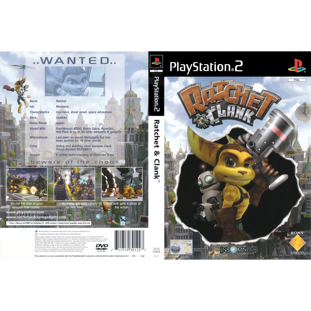 Kaset Ps2 Game Ratchet and Clank