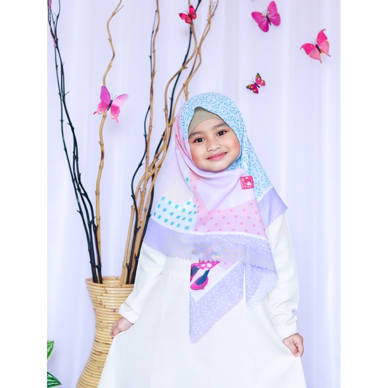 VOAL PRINTING ANAK MOTIF MINIEMOUSE LUCU / HIJAB ANAK LUCU / JILBAB ANAK KARAKTER/ KERUDUNG ANAK