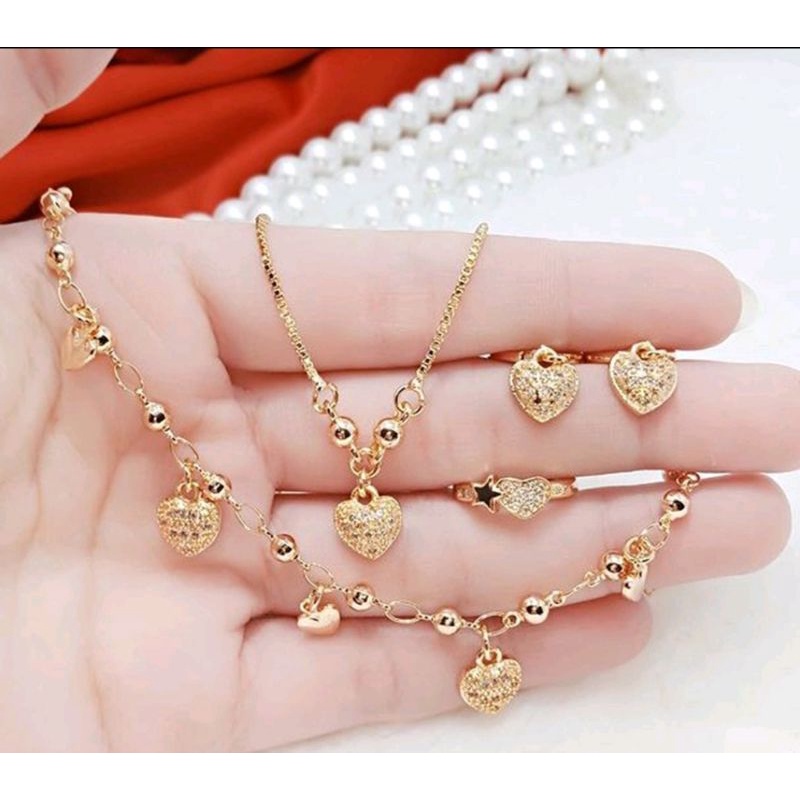 Perhiasan Xuping Set Love terbaru Anak 03 Perhiasan Mewah Elegnt KR