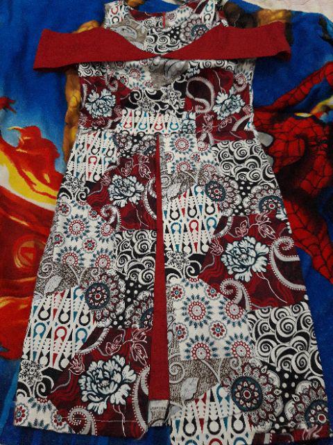 Dress Batik Off Shoulder 126 Ab