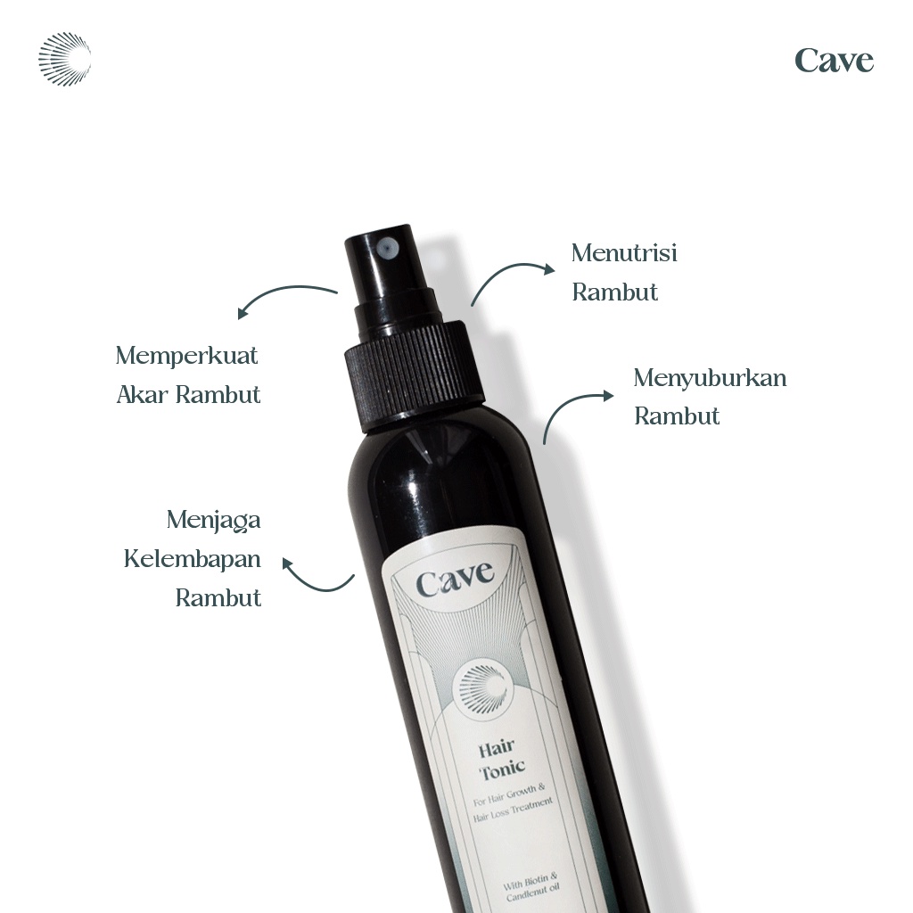 CAVE Hair Tonic 150 ml Original Perawatan Rambut, Penumbuh Rambut &amp; Vitamin Untuk Menyuburkan Rambut Anti Rontok (bayar COD)