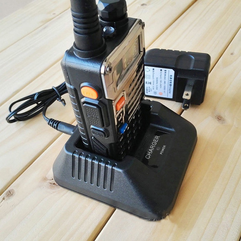 (LUCKID) Charger Walkie Talkie Original Untuk Baofeng UV-5R A / E / Plus TP Two