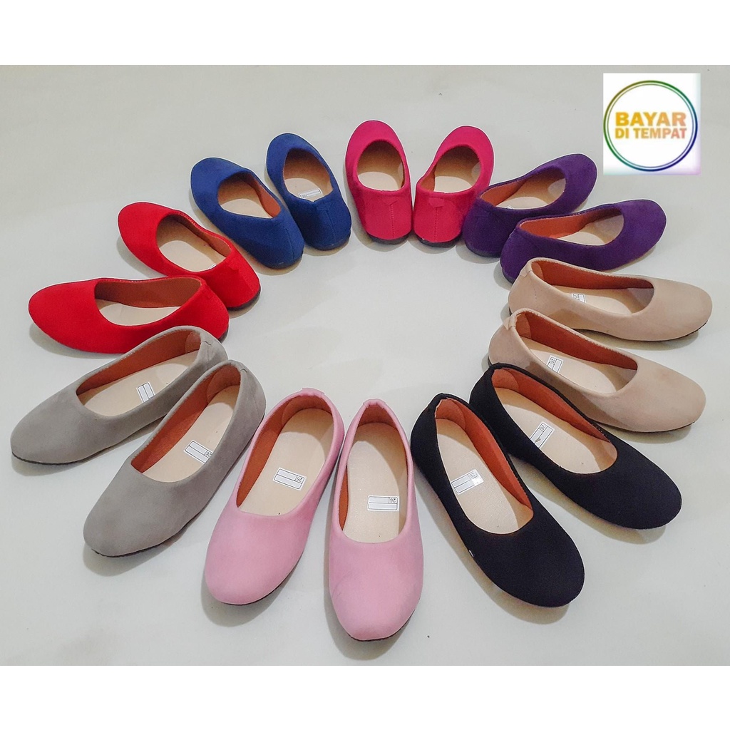 Sepatu Anak Perempuan Flatshoes Polos Anak